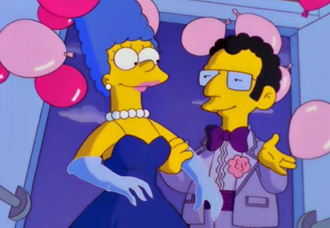Artie Ziff besucht mit Marge einen Ball.